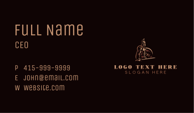 Barbarian Soldier Sword Business Card Image Preview
