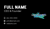 Graffiti Brush Stroke Business Card Preview