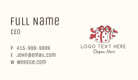 Ribbon Holiday Gift Business Card Image Preview