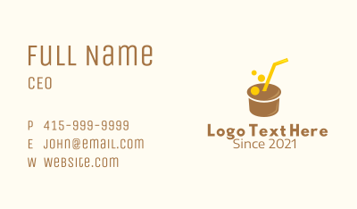 Coffee Drink Capsule  Business Card Image Preview
