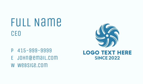 Turbine Propeller Fan  Business Card Design Image Preview