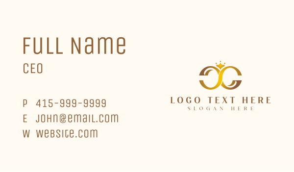 Elegant Crown Letter C Business Card Design Image Preview