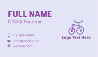 Purple Bicycle  Business Card Image Preview
