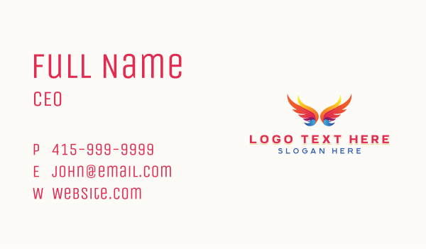 Angel Holy Wings Business Card Design Image Preview