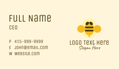 Flying Yellow Bumblebee Business Card Image Preview