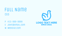 Blue Pigeon Bird  Business Card Image Preview