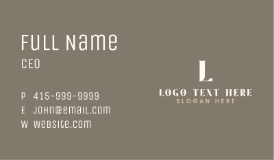 Modern Generic Lettermark Business Card Image Preview