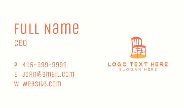 Furnishing Chair Furniture Business Card Design Image Preview