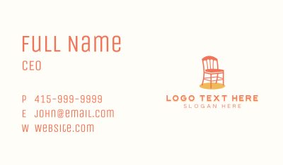 Furnishing Chair Furniture Business Card Image Preview