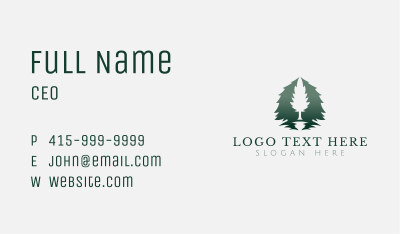 Pine Tree Forest  Business Card