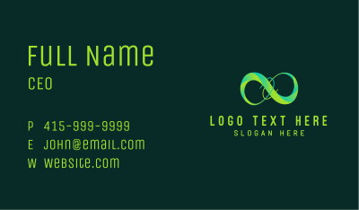 Green Infinity Loop Business Card Image Preview