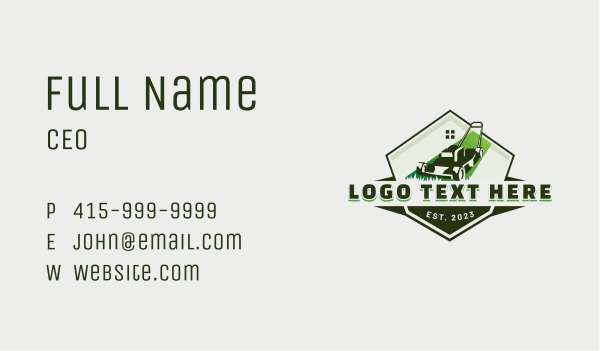 Lawn Mower Home Care Business Card Design Image Preview