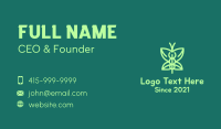 Green Medical Butterfly Business Card Preview