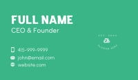 Simple White Wordmark Business Card Image Preview