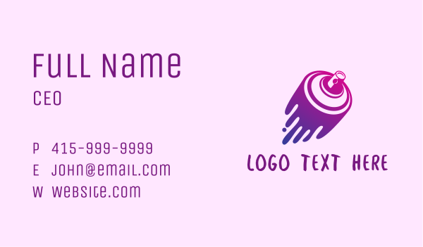 Gradient Spray Can Business Card Design Image Preview