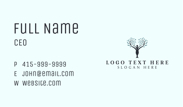 Nature Wellness Tree  Business Card Design Image Preview