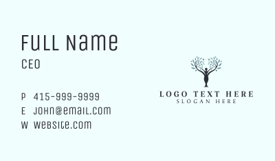 Nature Wellness Tree  Business Card Image Preview
