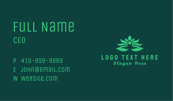 Natural Lotus Yoga Business Card Design Image Preview