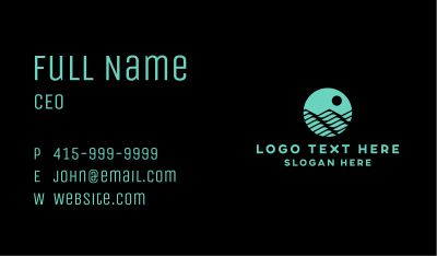 Ocean Wave Water Business Card Image Preview