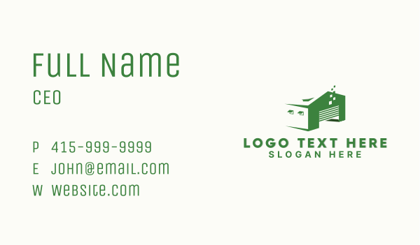 Warehouse Garage Building  Business Card Design Image Preview