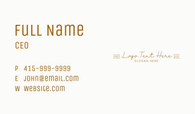 Luxury Script Wordmark Business Card Image Preview