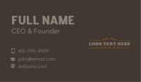 Classic Rustic Wordmark Business Card Image Preview