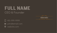Classic Rustic Wordmark Business Card Image Preview