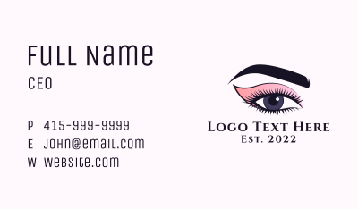 Cosmetic Beauty Eye Makeup Business Card