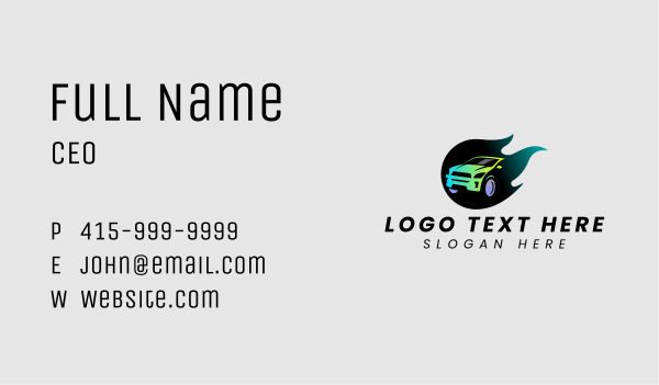 Fast Race Car Business Card Design Image Preview