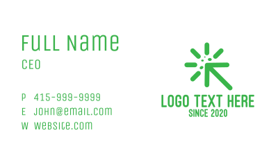 Green Virus Cursor Business Card Image Preview