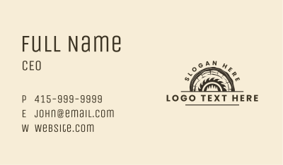 Woodwork Sawmill Carpentry Business Card Image Preview