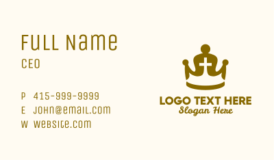 Gold Religious Crown  Business Card Image Preview