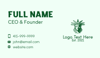 Green Liberty Head  Business Card Design