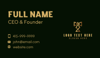 Elegant Golden Hotel Letter T Business Card Preview