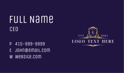Luxury Decorative Crest Business Card Image Preview