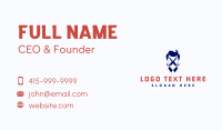 Barber Mustache Groomer Business Card Preview