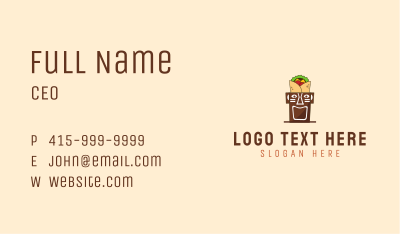 Tribal Tiki  Food Business Card Image Preview