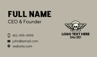 Skull Wing Badge Business Card Design