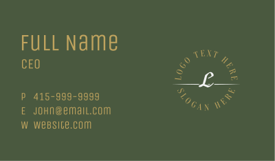 Luxury Brand Letter Business Card Image Preview