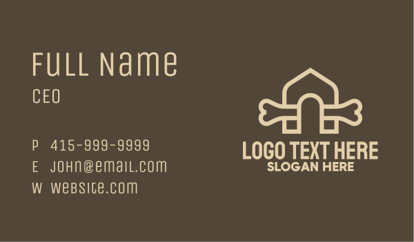Bone Doghouse Kennel Business Card Design Image Preview
