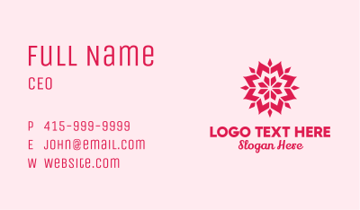 Pink Petals Pattern Business Card Image Preview
