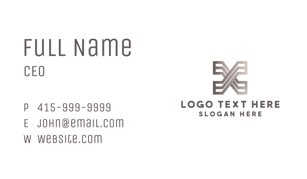 Stripe Path Design Letter X Business Card Design Image Preview