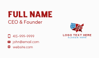 Patriot American Map Business Card Preview