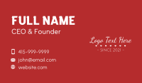Valentine's Day Text Business Card Design