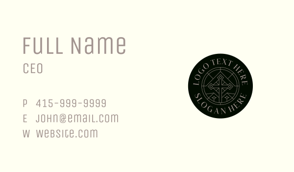 Church Worship Crucifix Business Card Design Image Preview