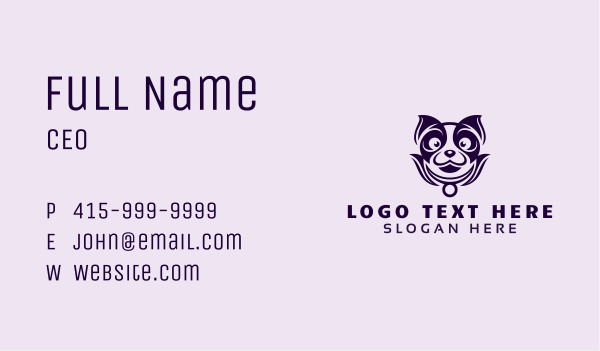 Smiling Cute Dog Business Card Design Image Preview