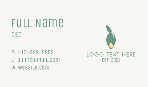Fruit Oil Extract  Business Card Design Image Preview
