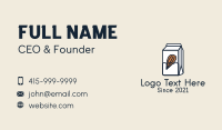 Almond Milk Carton Business Card Design