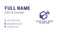 Violet Hexagon Arrow Business Card Image Preview