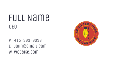 Vintage Bulb Badge Business Card Image Preview